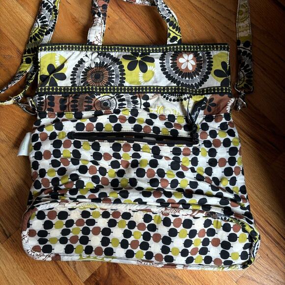 VERA BRADLEY Convertible Crossbody Shoulder Hand Bag Cocoa Moss - Picture 13 of 13